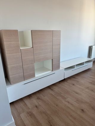 Mueble TV Banak modular blanco y marrón