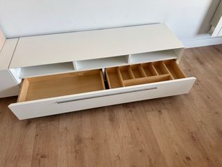 Mueble TV Banak modular blanco y marrón