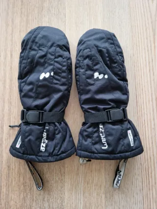 Manoplas guantes nieve Wedze negras,