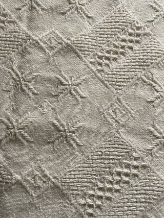 Colcha de algodão de cor pérola com padrão