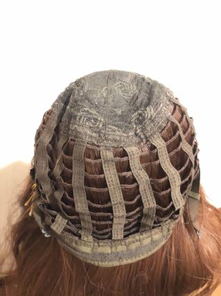 Peruca cabelo longo castanho escuro