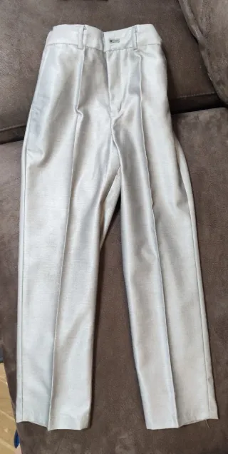 Traje niño gris brillante (7-8 años)