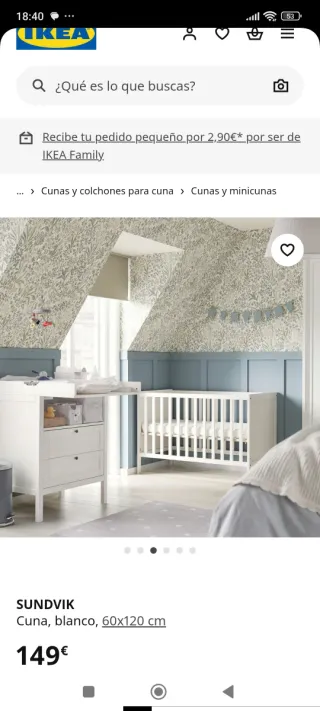 Cuna SUNDVIK blanca