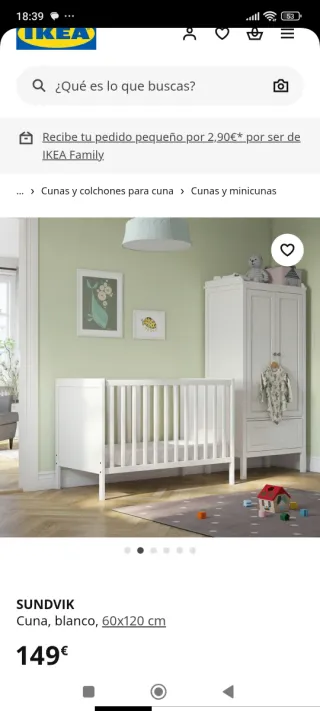 Cuna SUNDVIK blanca