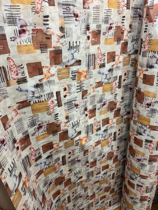 Tela loneta estampada animales
