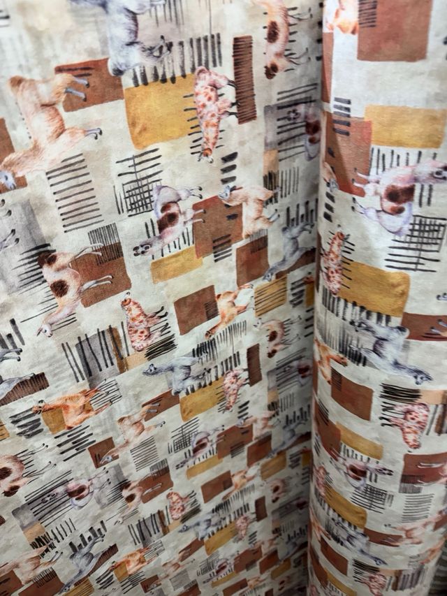 Tela loneta estampada animales