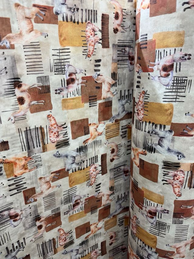 Tela loneta estampada animales