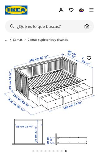 Cama Diván Ikea Blanca
