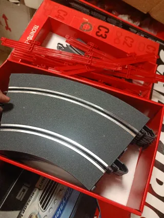 10 Curvas Scalextric + 10 Vallas