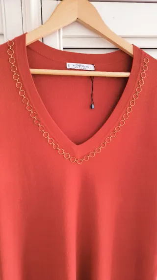 Jersey Violeta by Mango con Cadena