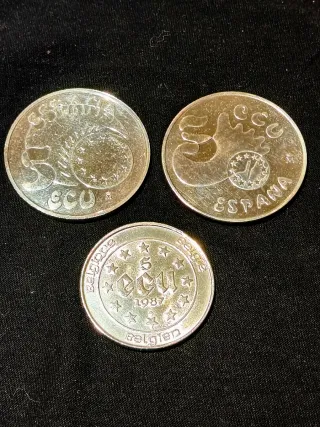 3 Monedas Plata 5 Ecus