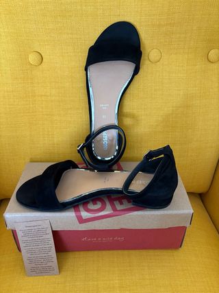 Sandalias Gioseppo Ante Negro Talla 38