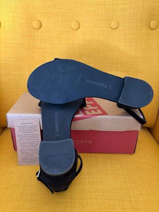 Sandalias Gioseppo Ante Negro Talla 38