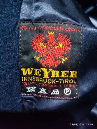 Abrigo Weyrer Lana Vintage Austriaco