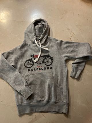 Sudadera Impala Gris con Dibujo Moto