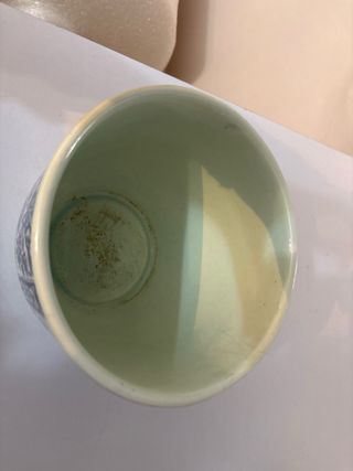 Macetero Royal Boch Azul y Blanco Cerámica