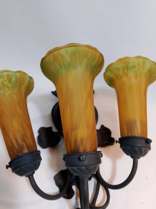 Aplique de pared cristal y metal