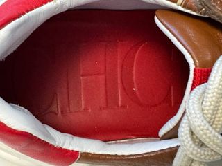 Zapatillas Carolina Herrera Piel Marrón y Rojo