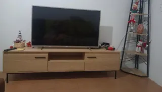 Mueble TV 180cm Madera y Metal