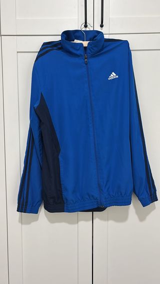 Chaqueta Adidas cremallera azul talla L