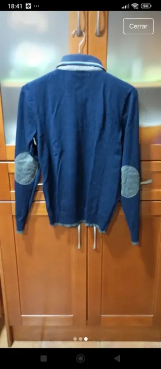 Polo manga larga azul