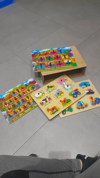 Cajón 4 Puzzles Madera Niños