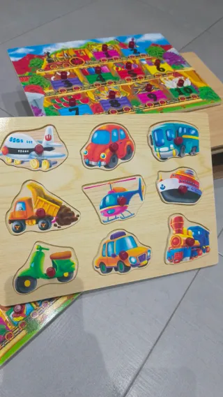 Cajón 4 Puzzles Madera Niños