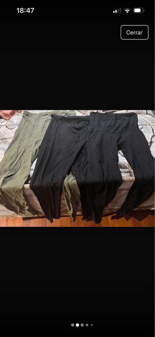 3 Leggings Premamá Talla Única