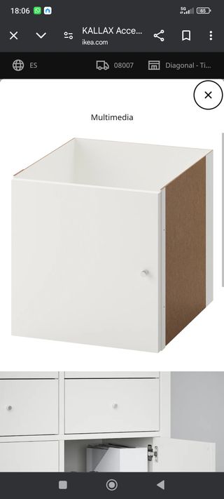 Accesorio KALLAX Ikea Blanco