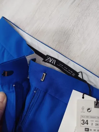 Pantalón de vestir Zara azul
