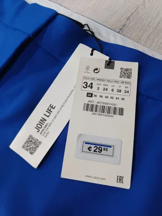 Pantalón de vestir Zara azul