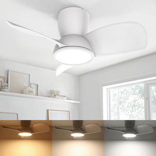 Ventilador de Techo con Luz LED Blanco