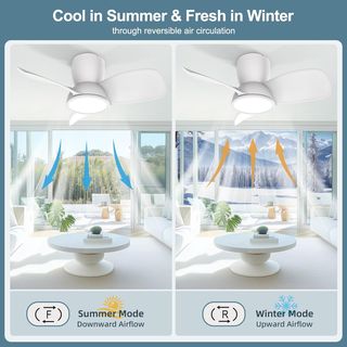 Ventilador de Techo con Luz LED Blanco