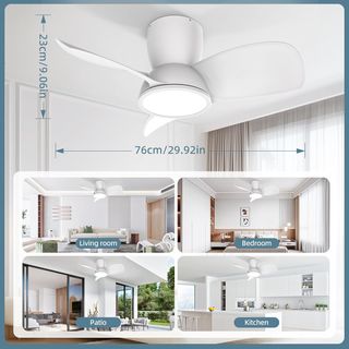 Ventilador de Techo con Luz LED Blanco