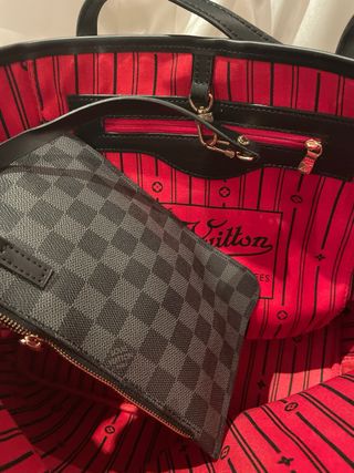 Bolso tipo Louis Vuitton Negro/gris