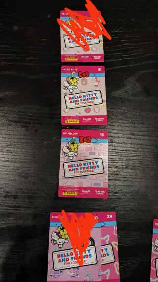 Cartas coleccionables Hello Kitty and Friends