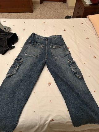 Pantalones Baggy Azules Bershka