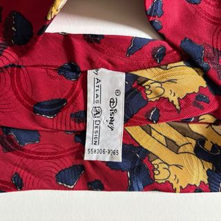 Cravatta Disney Pluto Bordeaux Seta Vintage