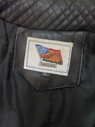 Chaqueta biker vintage VAKONA XL acolchada.