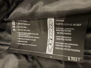 Chaqueta Alpinestars Talla XL Negra