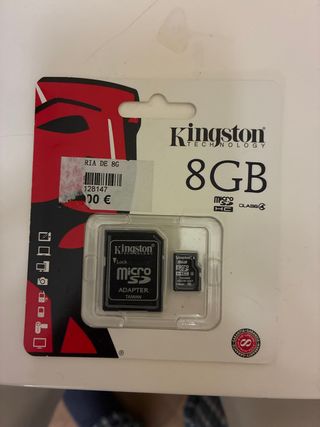 Tarjeta Micro SD Kingston 8GB con Adaptador