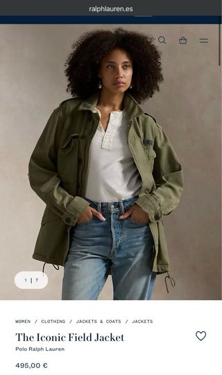 Chaqueta Vintage Lauren Ralph Lauren Beige Talla M