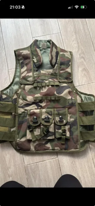 Chaleco de caza con cananas ajustable