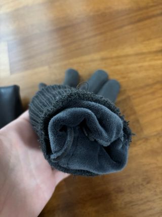 Guanti in pelle grigi Andra donna