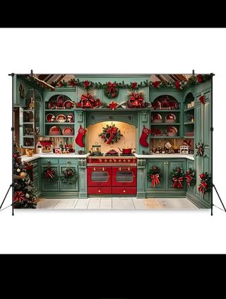 Fondo Fotografía Cocina Navideña