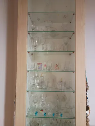 Collezione di bicchieri in vetro antichi