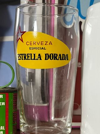 Vaso antiguo Cerveza Estrella Dorada Estrella Damm