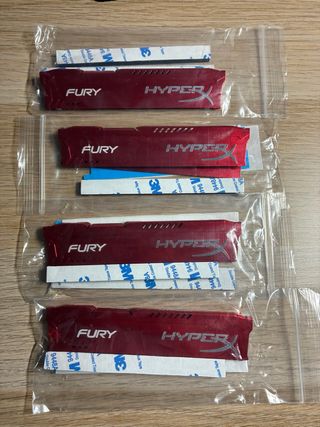 Disipador RAM HyperX Fury Rojo (4 Uds)