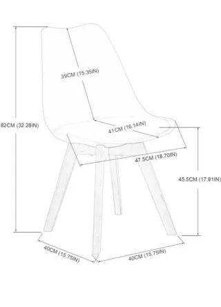 Pack 4 sillas nórdicas