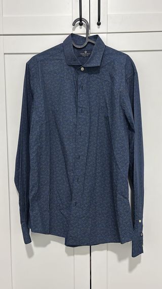 Camisa Forecast Azul Estampada